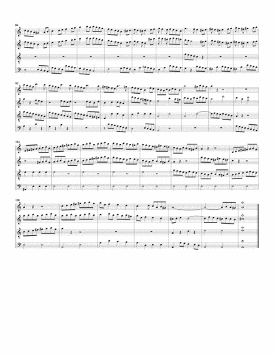 Sonata K.93 (fugue) (arrangement for 4 recorders) Recorder scores gallery preview page 3