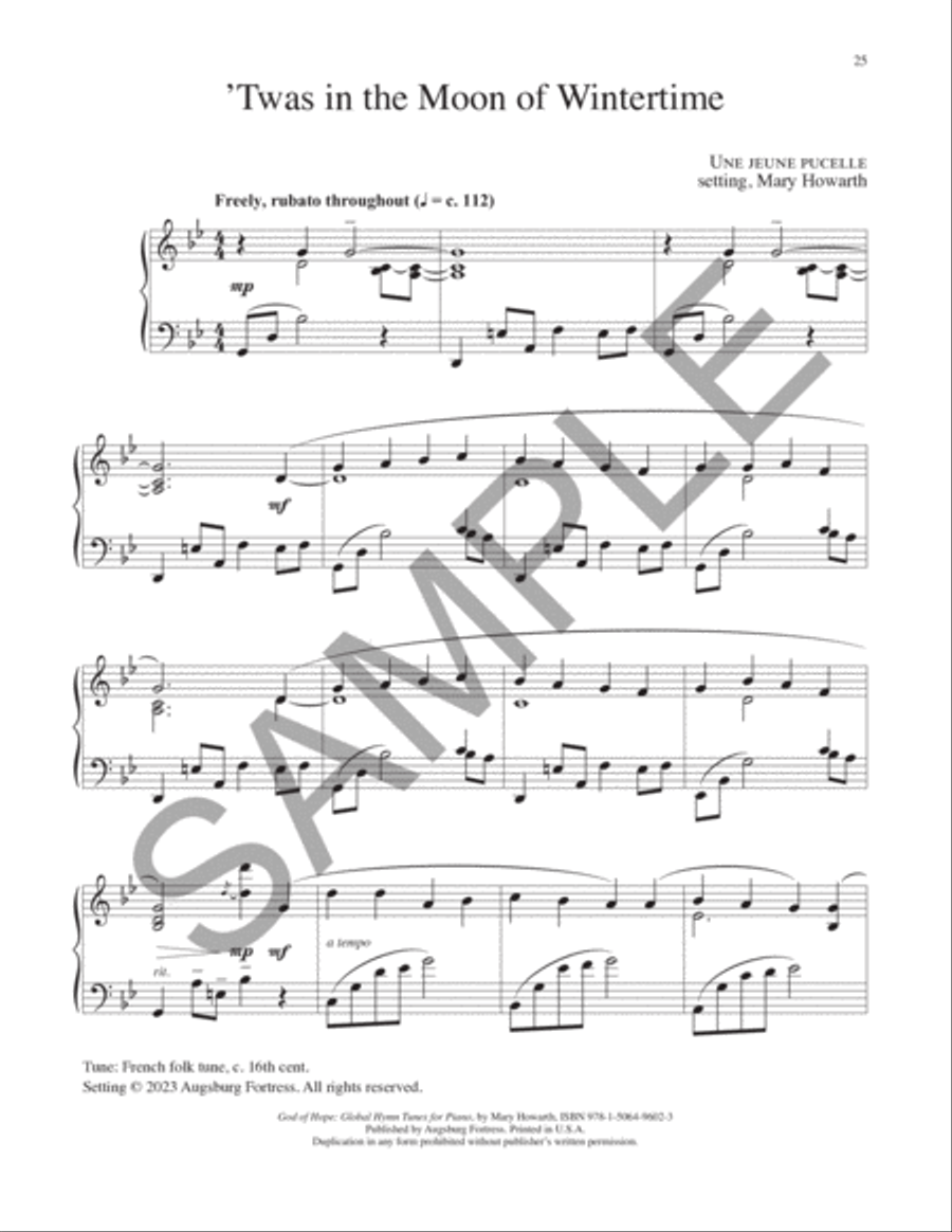 God of Hope: Global Hymn Tunes for Piano Piano Solo scores gallery preview page 9