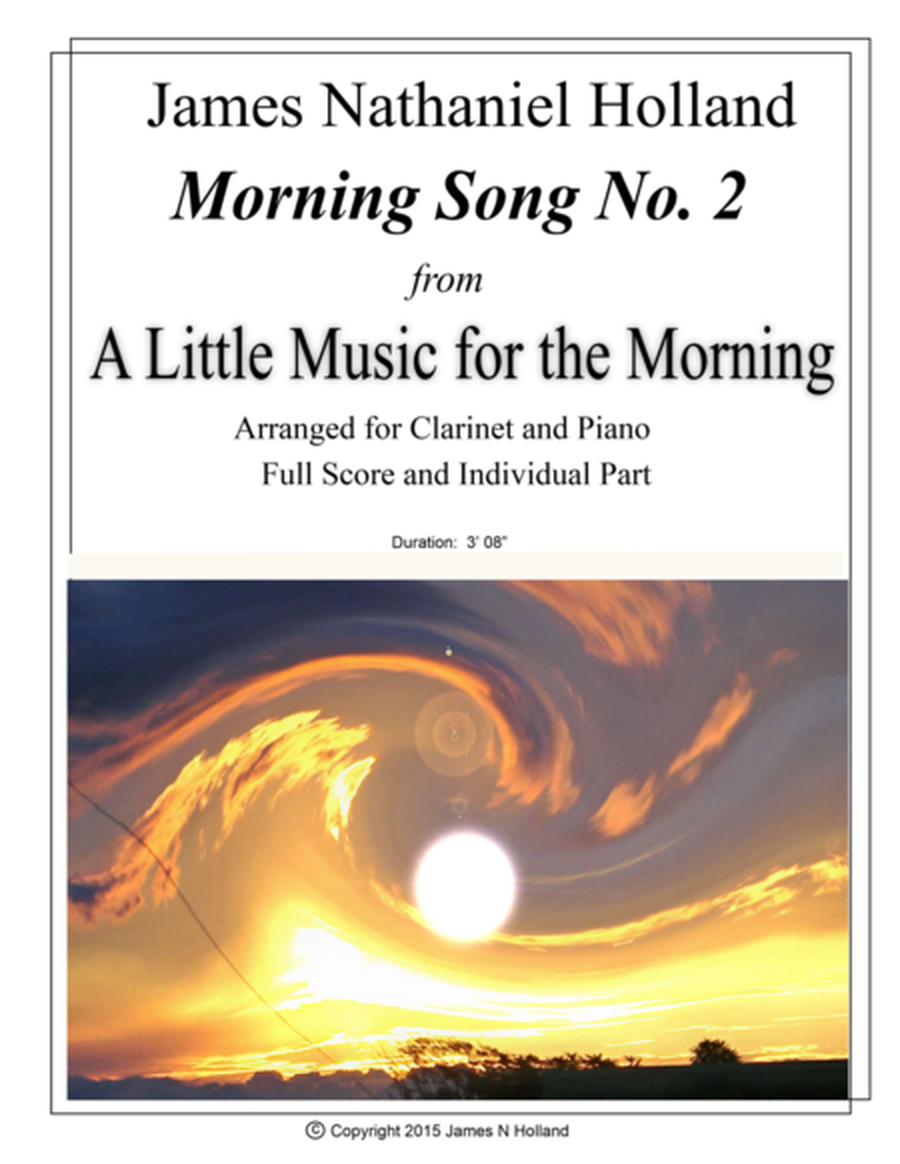 Morning Song No 2 from A Little Music for the Morning for Bb Clarinet and Piano image number null
