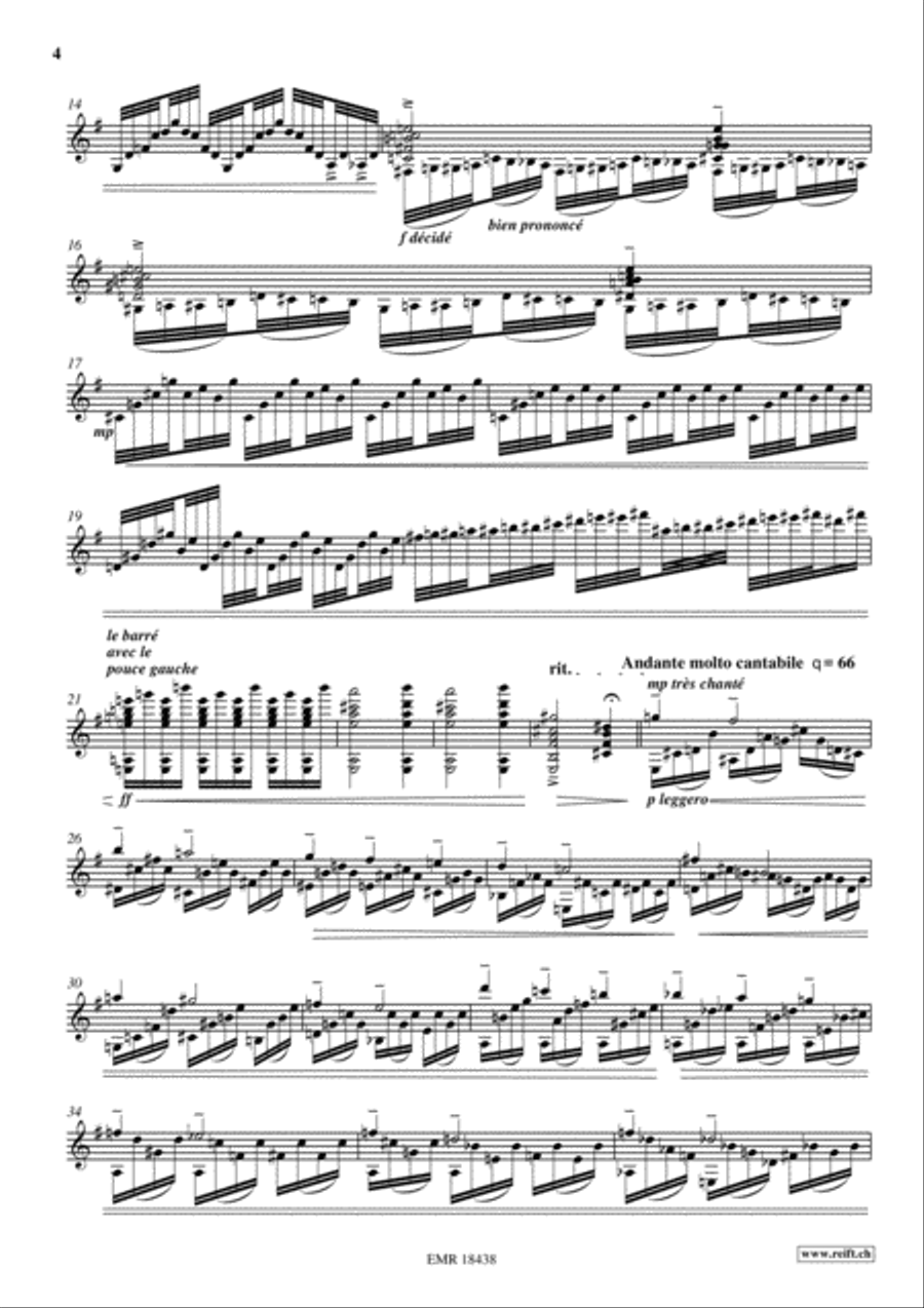 Etude Transcendante No. 1 Classical Guitar scores gallery preview page 4