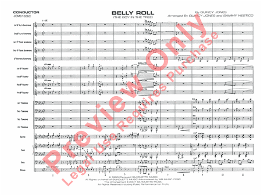 Belly Roll (The Boy in the Tree) Jazz Ensemble scores gallery preview page 3