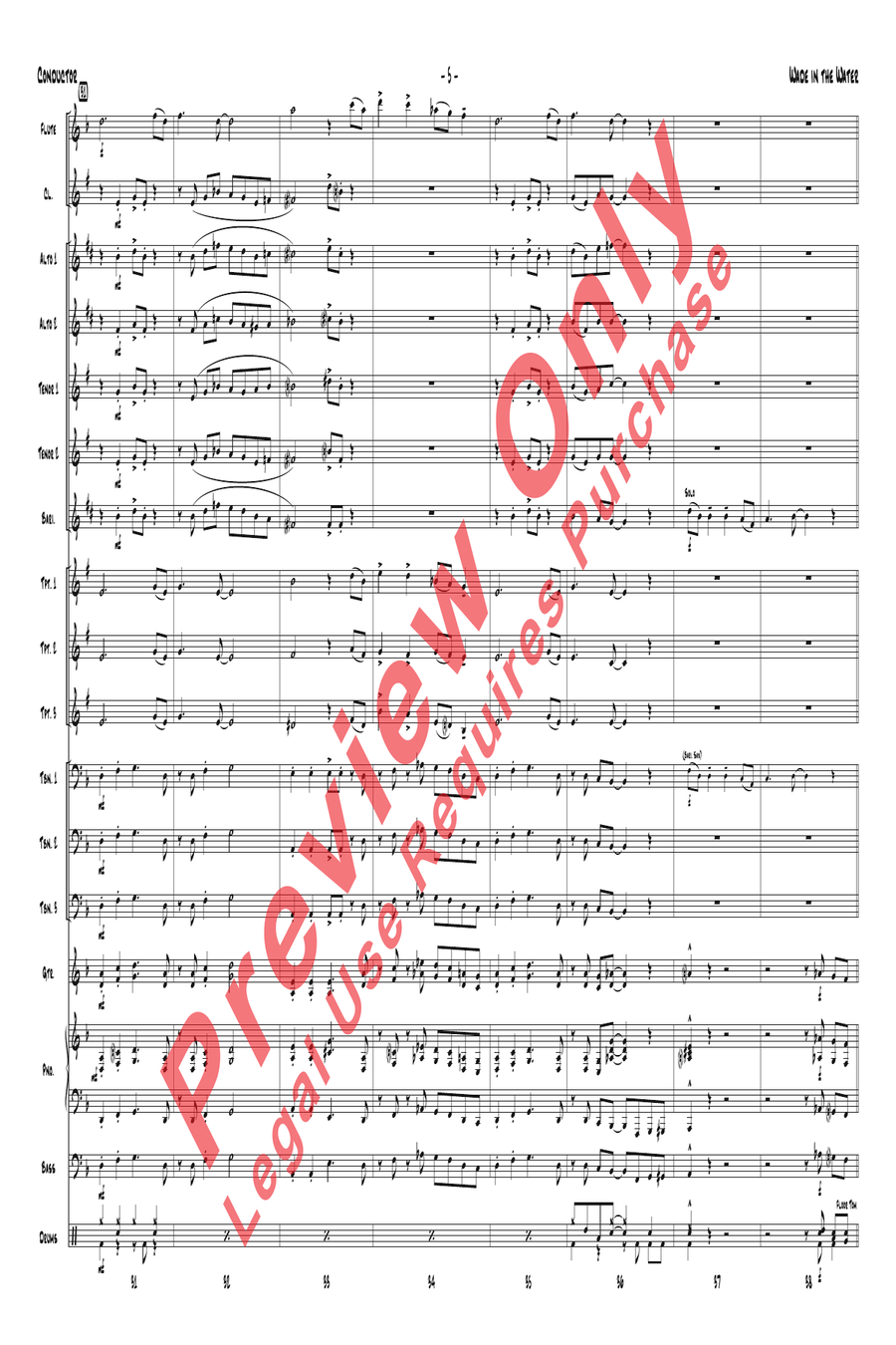 Wade in the Water Jazz Ensemble scores gallery preview page 7