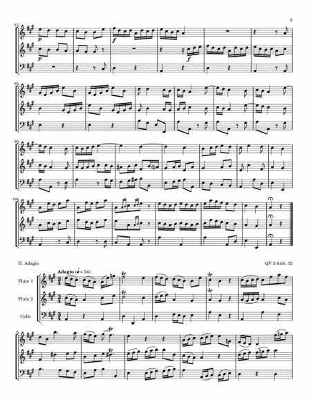 Quantz Trio Sonata in A Major QV 2: Anh. 32 image number null