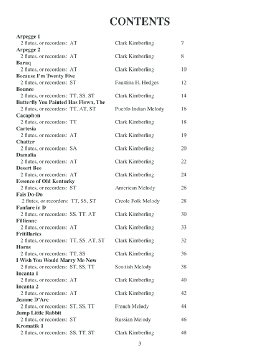 Duets for Flutes or Recorders Woodwind Duet scores gallery preview page 9