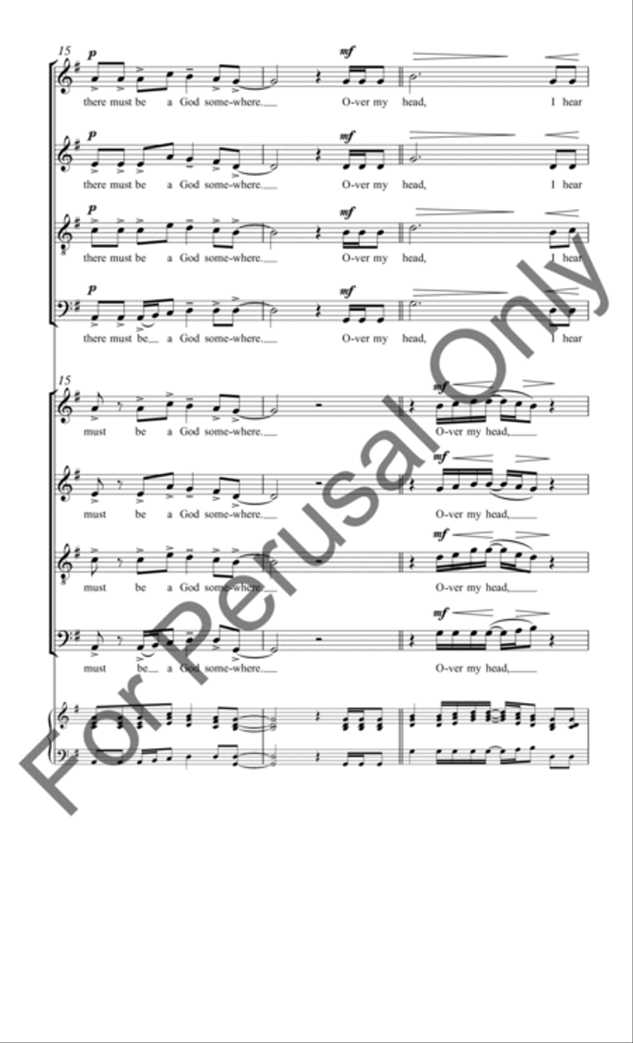Over My Head 4-Part scores gallery preview page 6