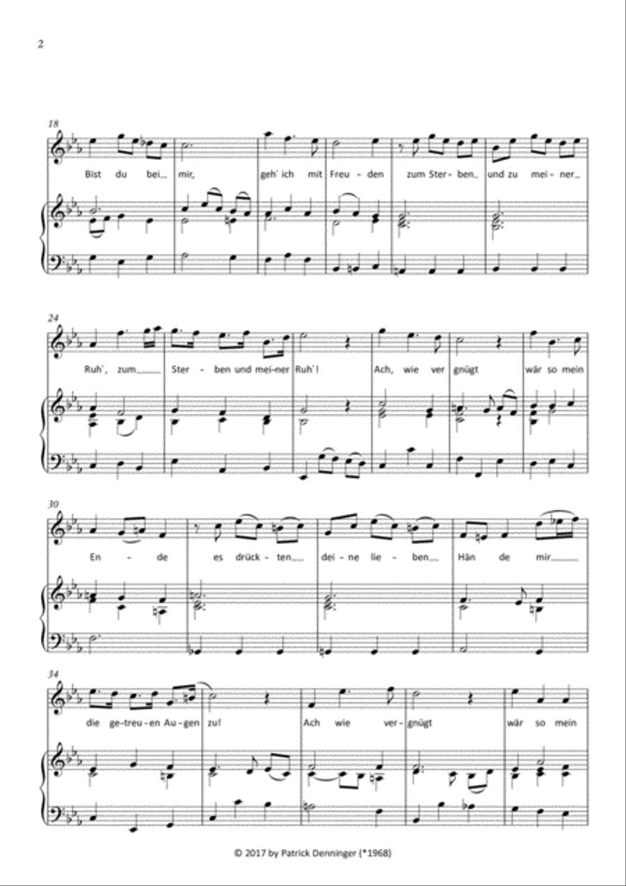 Bist du bei mir für Sopran und Orgel Soprano Voice scores gallery preview page 2
