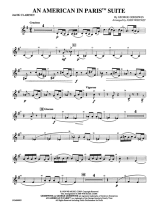 Book cover for An American in Paris Suite: 2nd B-flat Clarinet