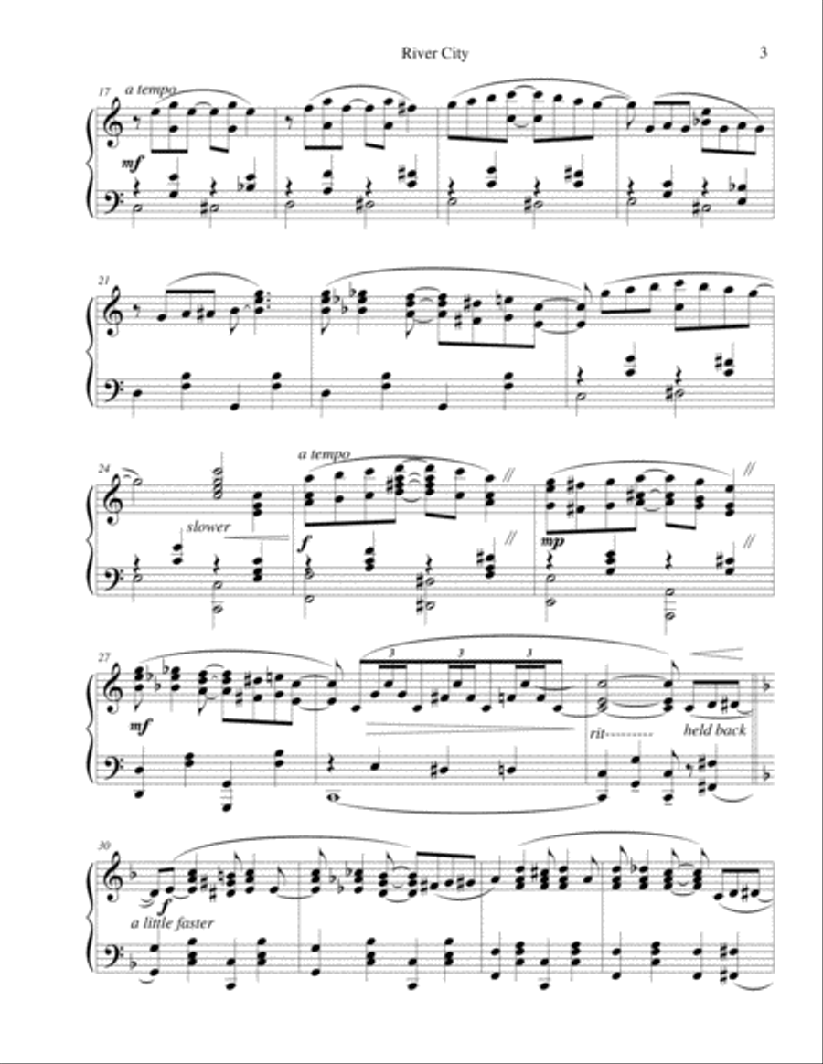 River City River City Piano Solo scores gallery preview page 3