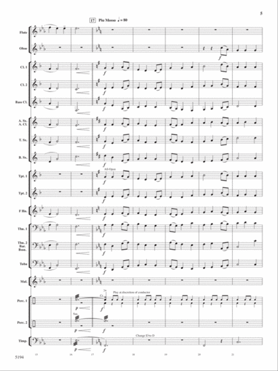 Under An Irish Sky Concert Band scores gallery preview page 4
