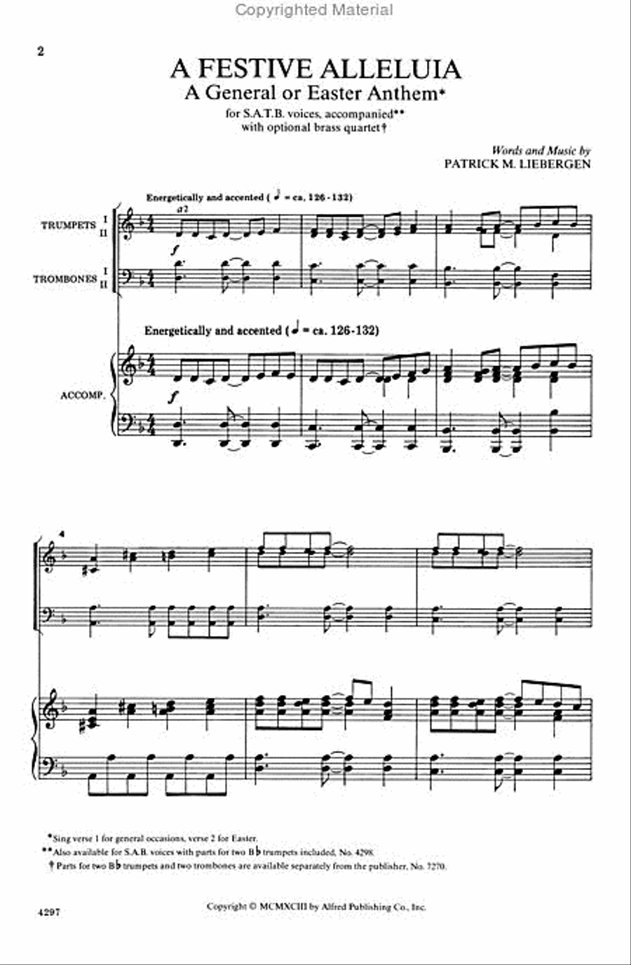 A Festive Alleluia A Festive Alleluia 4-Part scores gallery preview page 2