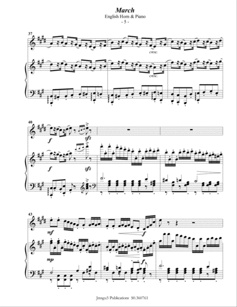 Tchaikovsky: March from Nutcracker Suite for English Horn & Piano English Horn scores gallery preview page 6