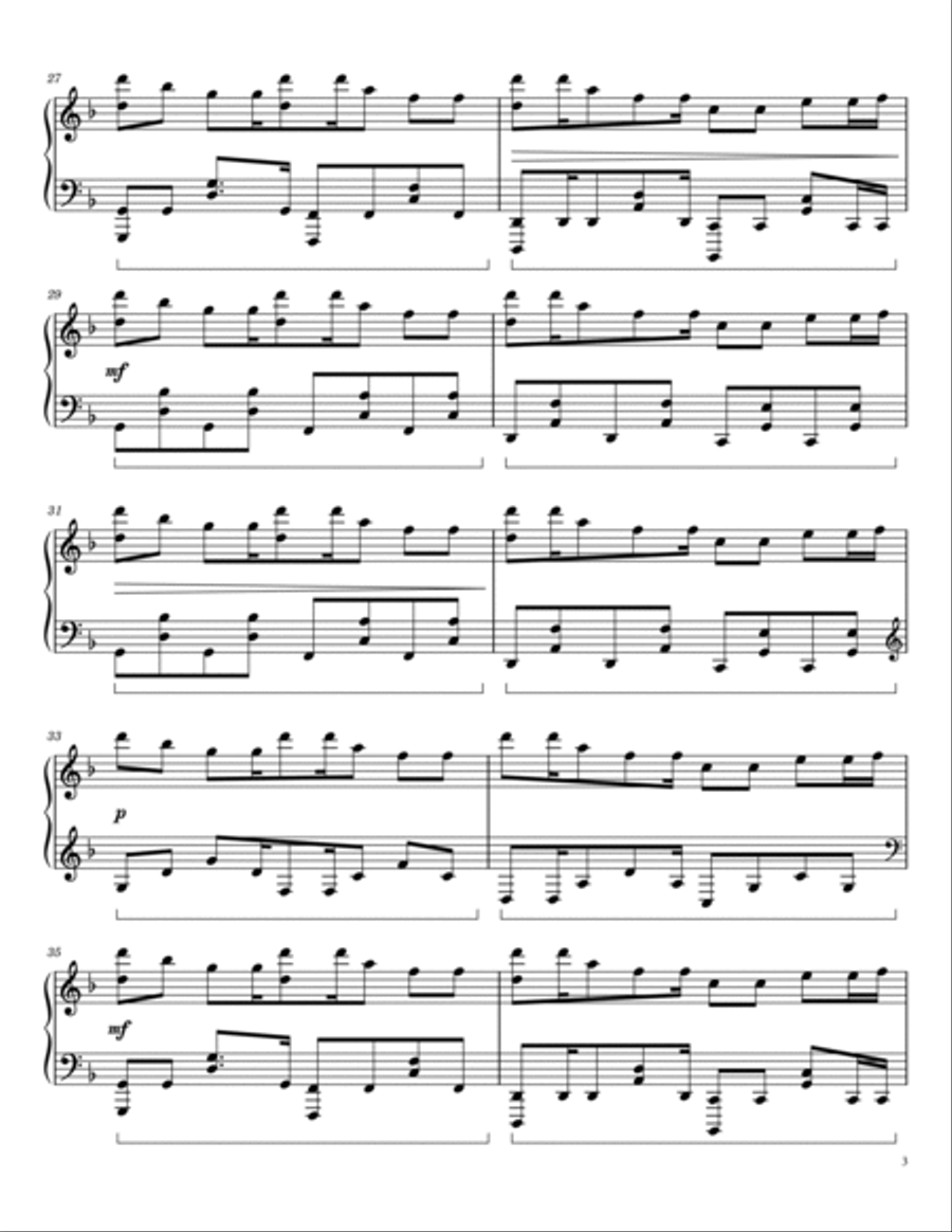 Crab Rave Piano Solo scores gallery preview page 3