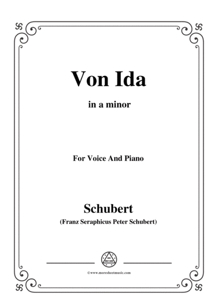 Schubert-Von Ida,in a minor,for Voice and Piano image number null