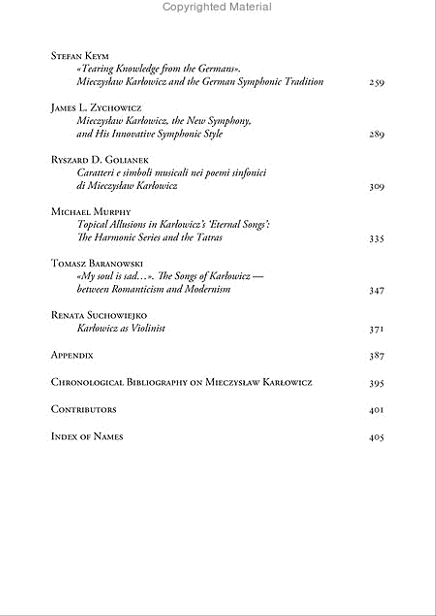 European Fin-de-siècle and Polish Modernism. The Music of Mieczysław Karłowicz School and Community scores gallery preview page 3
