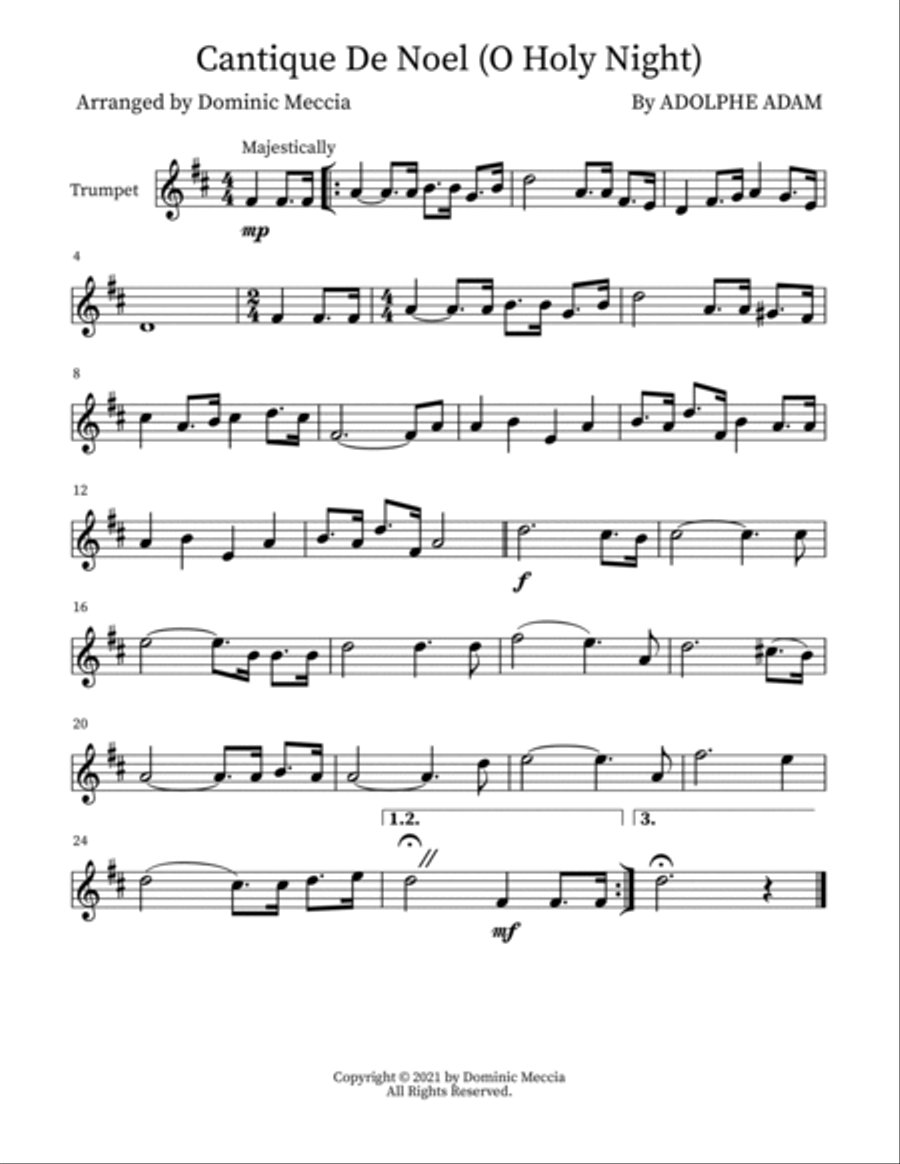 O Holy Night (Cantique De Noel) Brass Ensemble scores gallery preview page 3