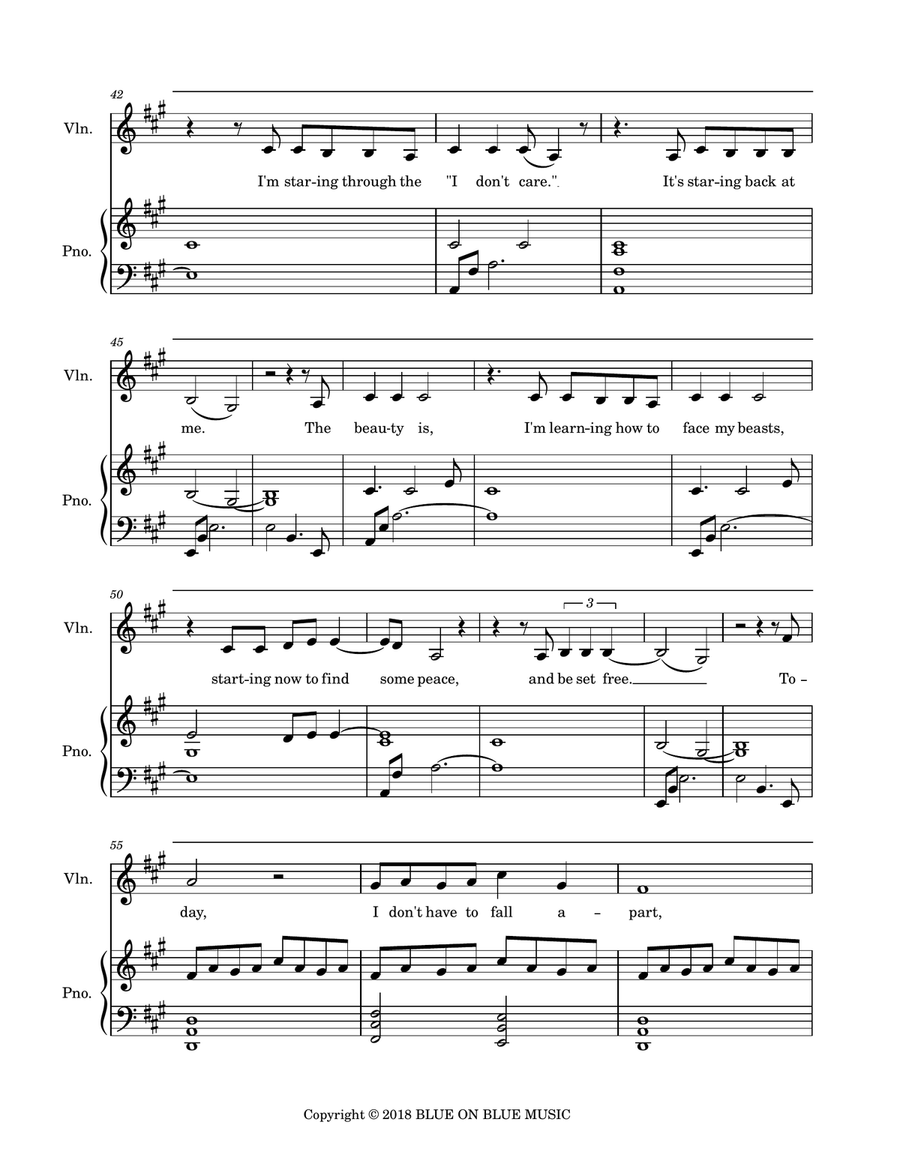 Fear Piano, Vocal scores gallery preview page 5