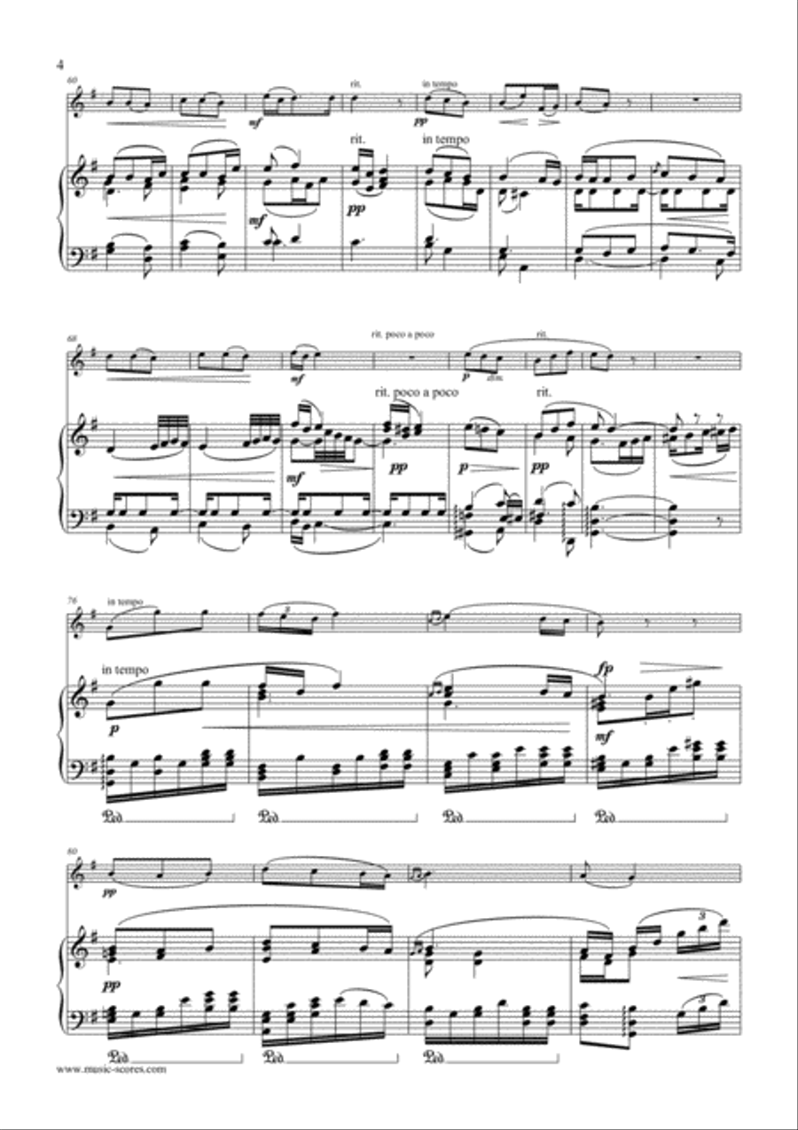 Song to the Moon - Oboe and Piano Piano scores gallery preview page 4