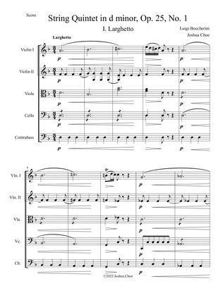 String Quintet in d minor, Op. 25, No. 1, Movement 1