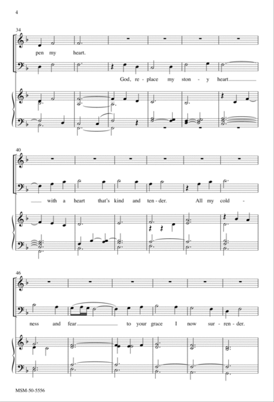 Spirit, Open My Heart 4-Part scores gallery preview page 4
