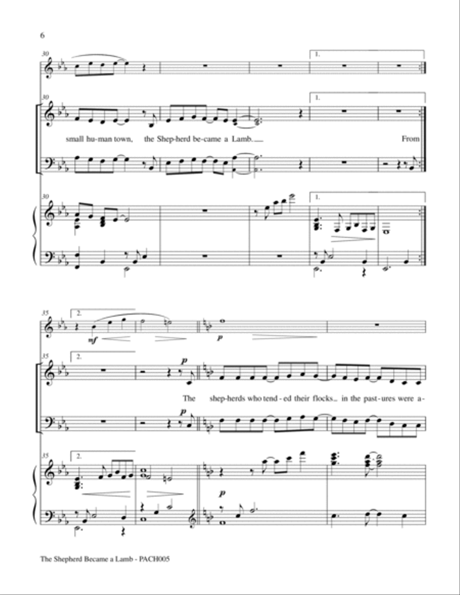 The Shepherd Became a Lamb Choir scores gallery preview page 6