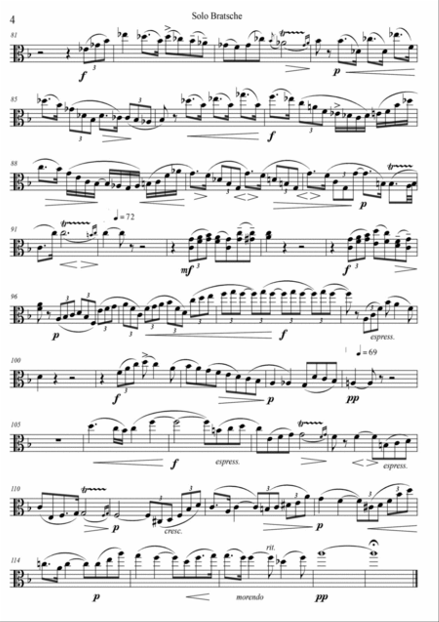 Romance in F Major for Viola and String Orchestra, Op. 85 - Set of Parts String Orchestra scores gallery preview page 4