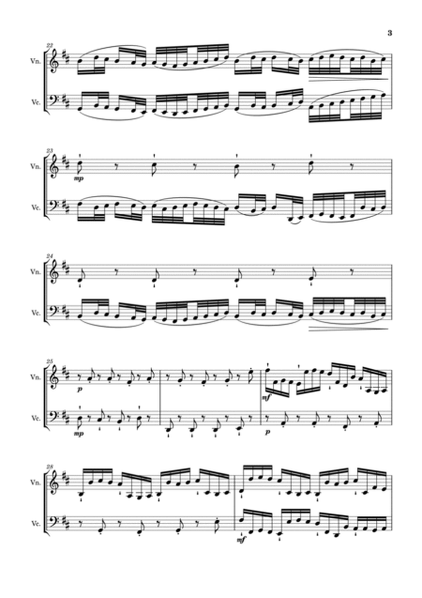 Johann Pachelbel - Canon in D Major, P.37; T.337. For Violin and Violoncello. Score and Parts image number null