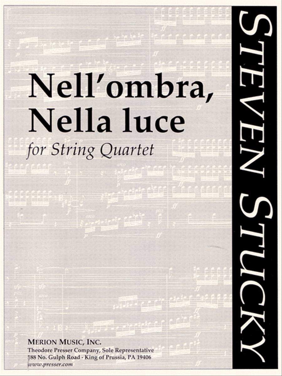 Nell'Ombra, Nella Luce Chamber Music scores gallery preview page 1