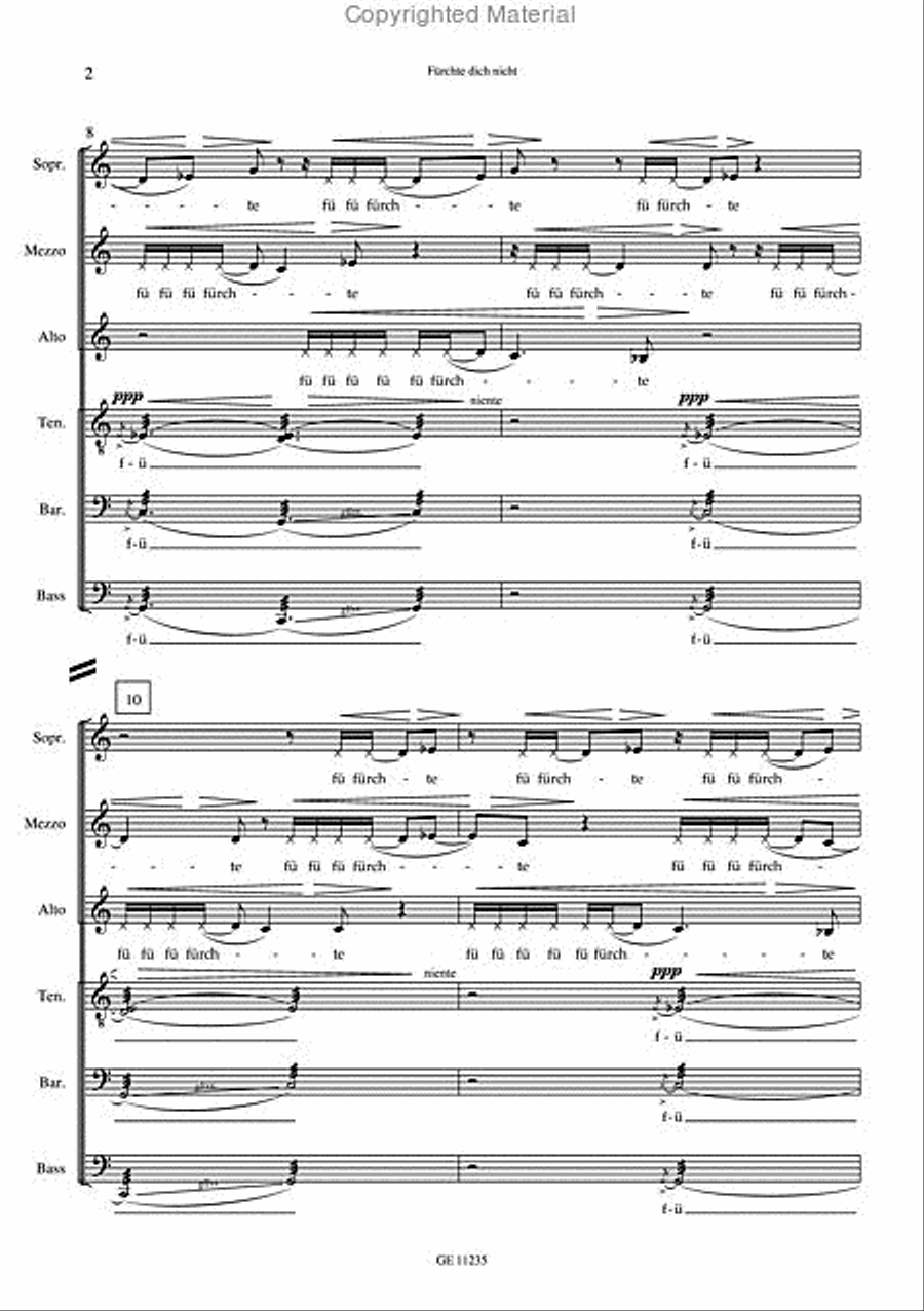 Furchte dich nicht Divisi scores gallery preview page 3