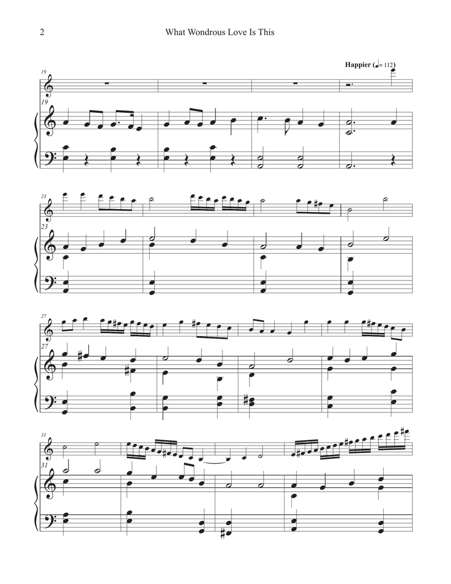 What Wondrous Love Is This (Flute and Piano) Flute Solo scores gallery preview page 2