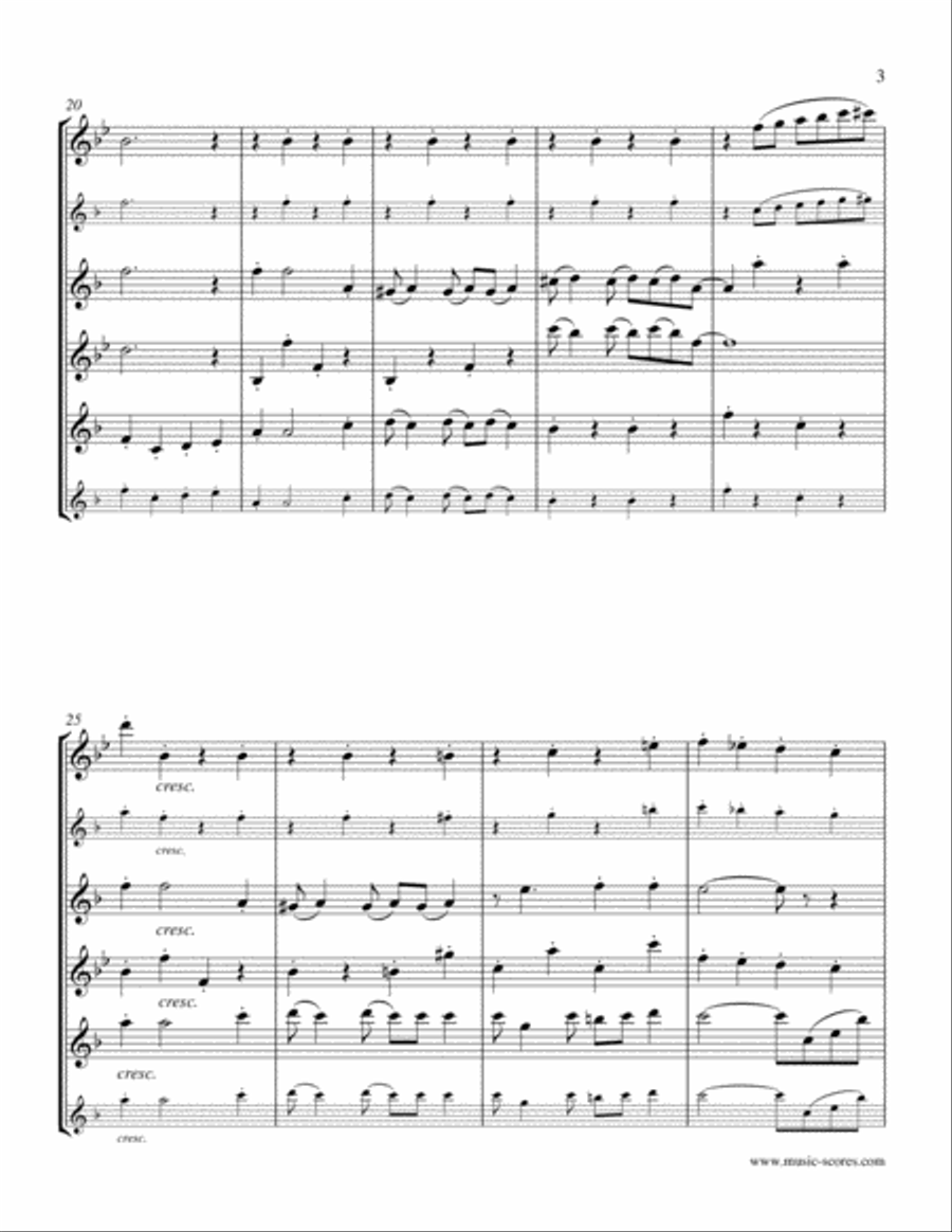 The Easy Winners theme - Sax Quartet Saxophone Quartet scores gallery preview page 3