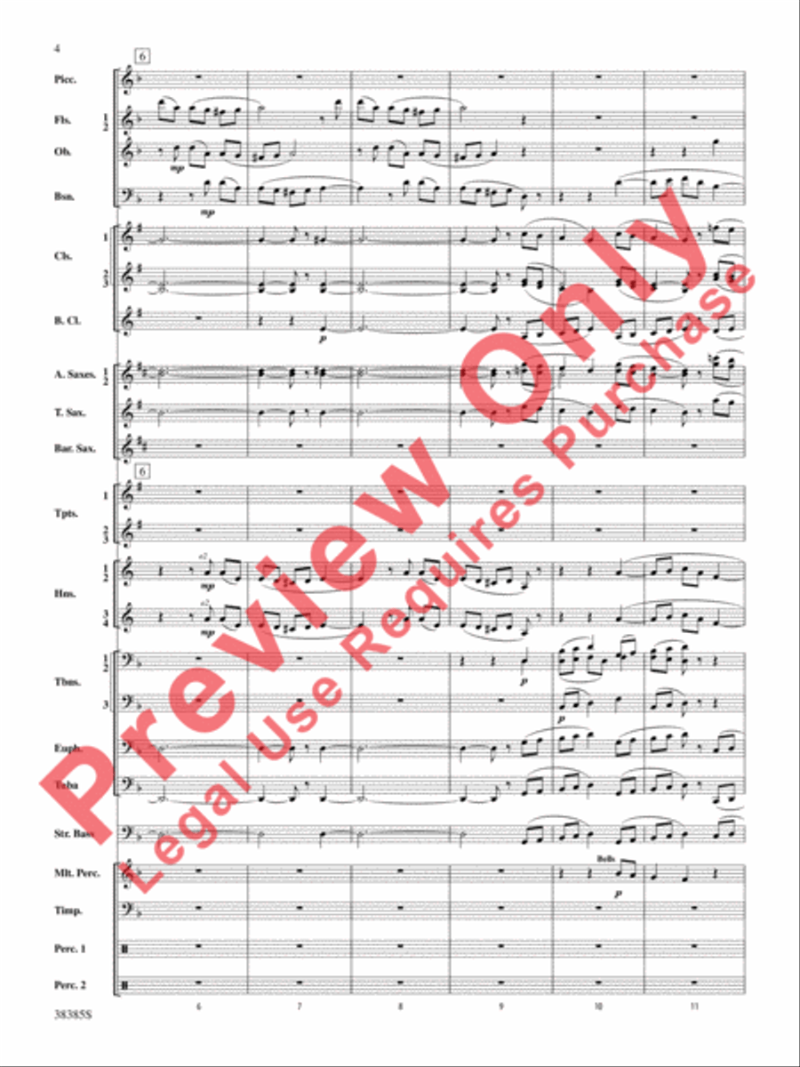 Fantasia on the Alleluia Hymn Concert Band scores gallery preview page 5
