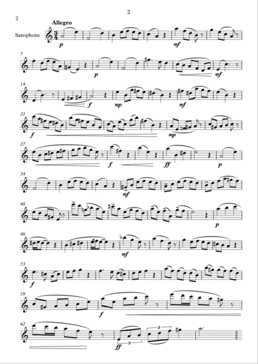 Five Unaccompanied Saxophone Solos - Intermediate - Alto Saxophone -  Digital Sheet Music