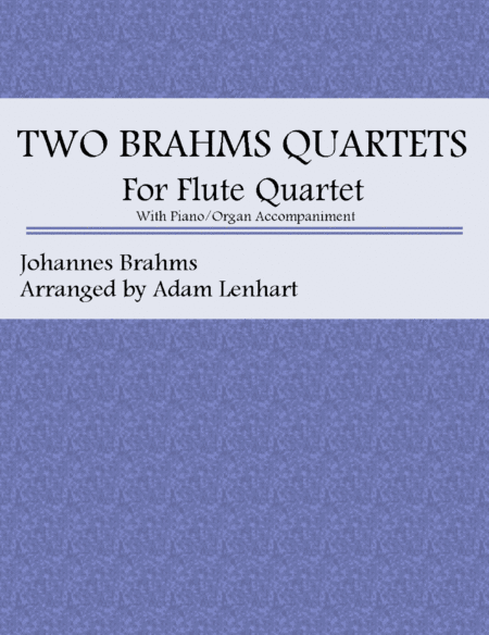 Two Brahms Quartets for Flute Quartet image number null