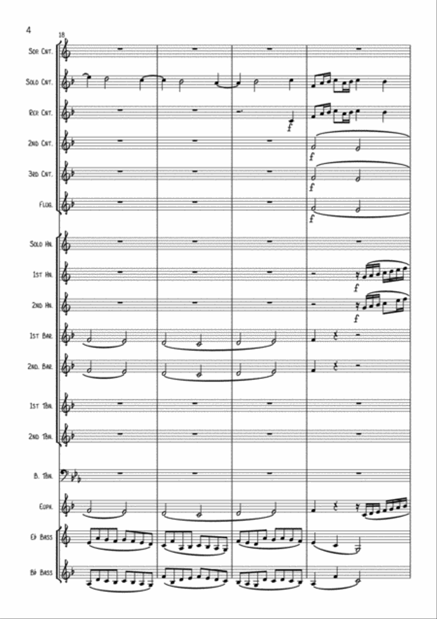 Pachelbel's Canon - arranged for brass band Brass Band scores gallery preview page 4