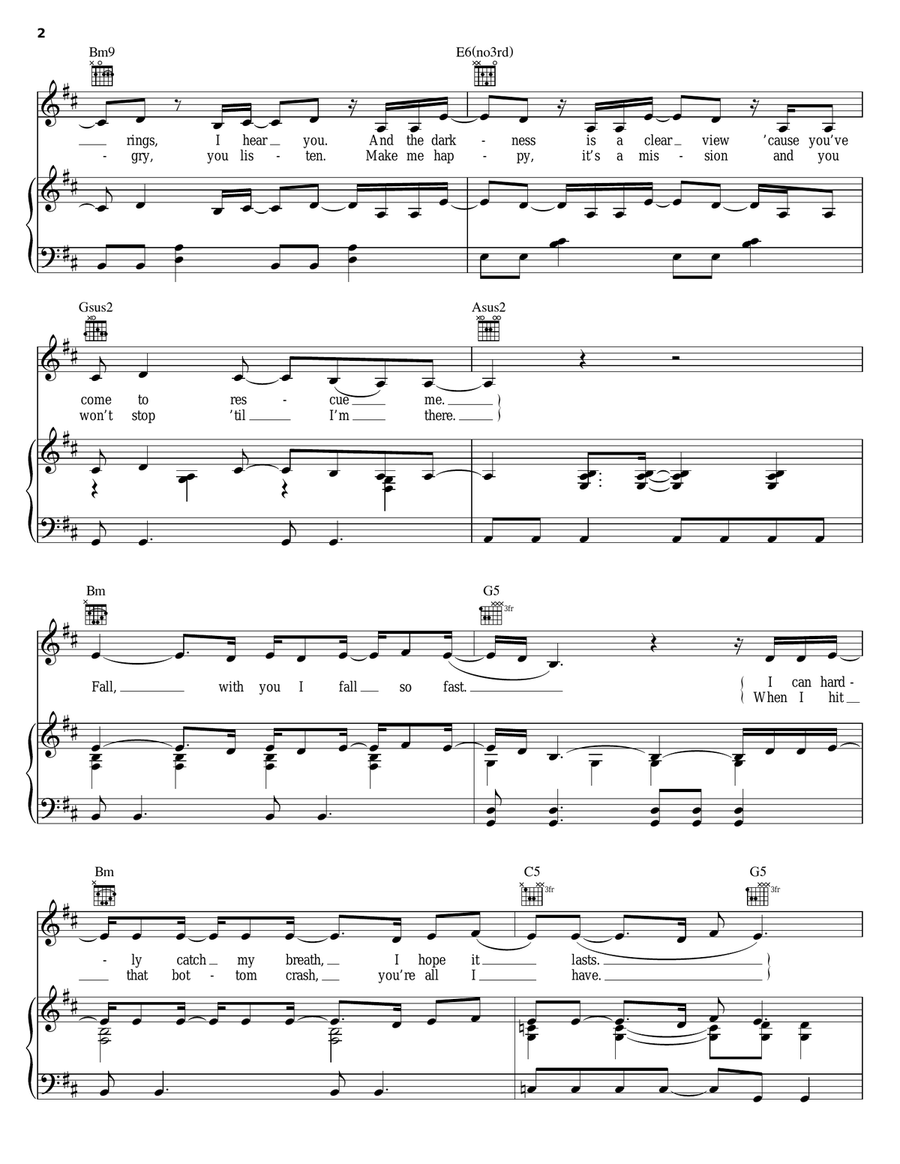 Pieces Of Me Piano, Vocal, Guitar scores gallery preview page 2