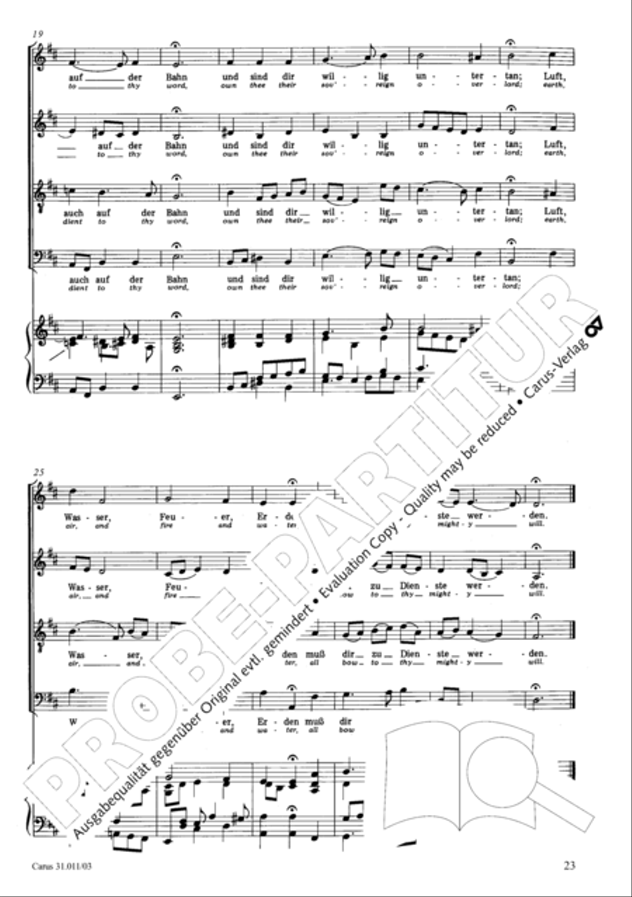 Lobet Gott in seinen Reichen (Himmelfahrtsoratorium) 4-Part scores gallery preview page 24