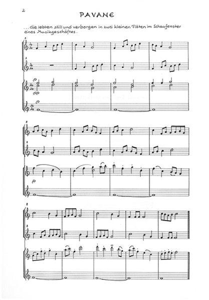 Es waren einmal 6 Töne... (1989) -Eine kleine Tanz-Suite für zwei Sopran-Blockflöten mit Klavierbegleitung ad libitum-