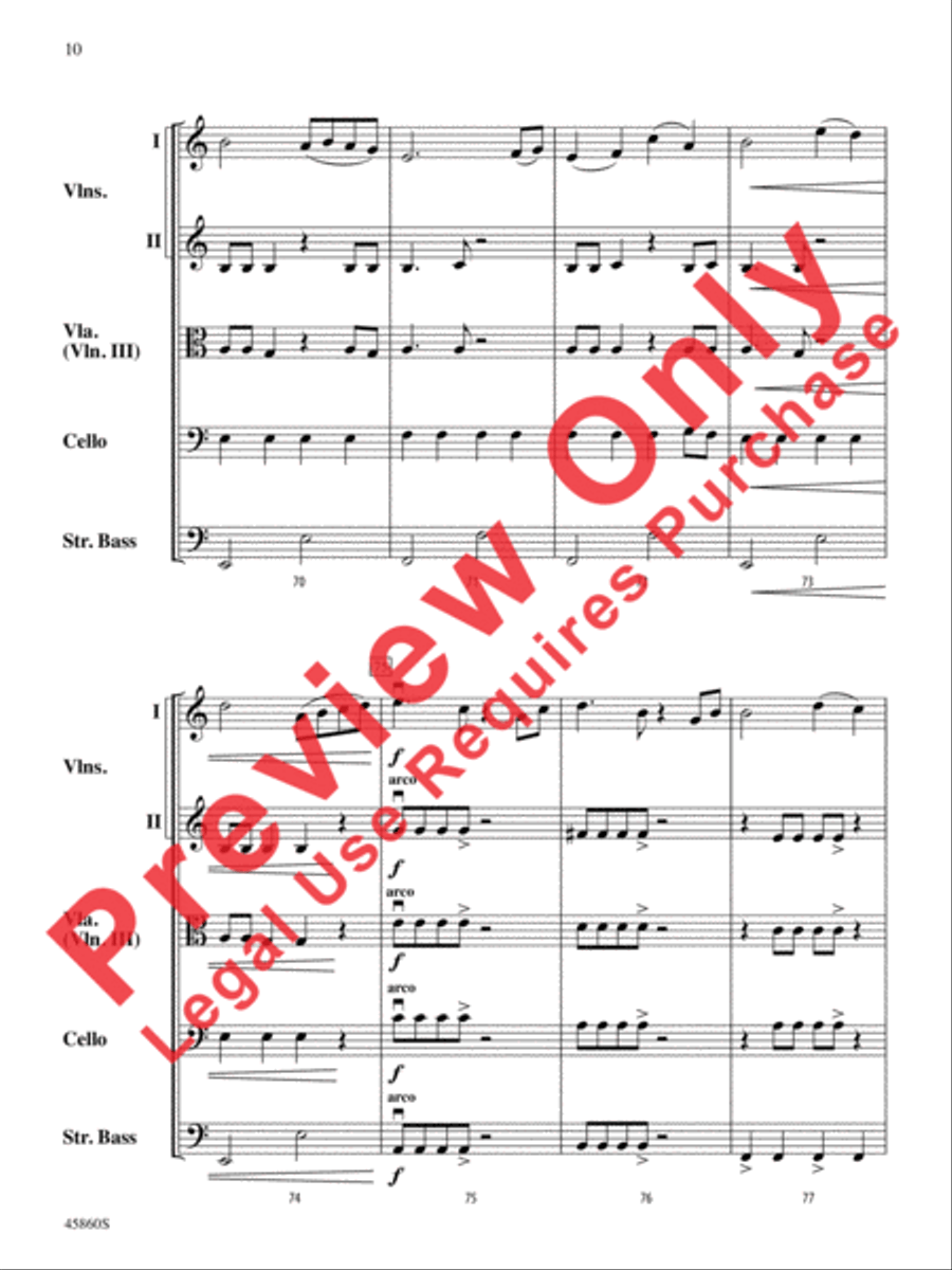 Midnight Adventure String Orchestra scores gallery preview page 10