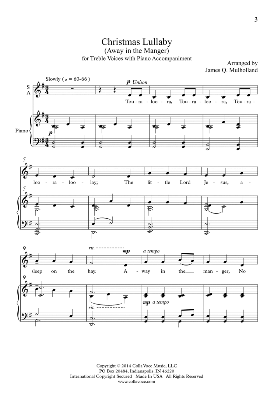 Christmas Lullaby SA scores gallery preview page 1