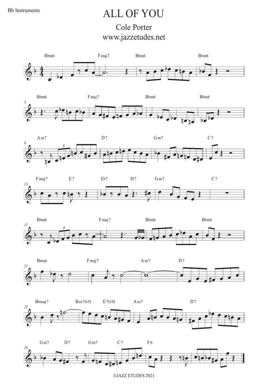 Jazz trumpet 45 jazz etudes for Bb trunpet Trumpet Solo scores gallery preview page 5