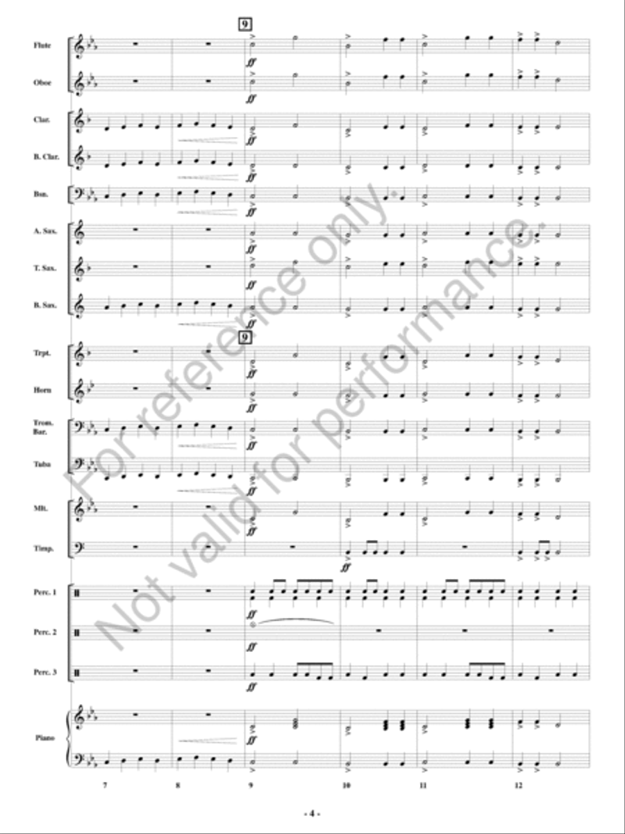 Epic Battle 3000 Concert Band scores gallery preview page 5