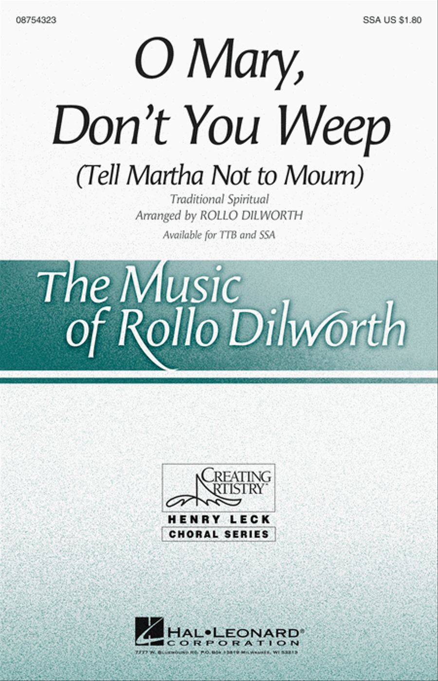 O Mary, Don't You Weep SSA scores gallery preview page 1