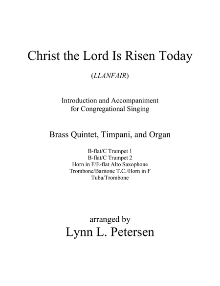 Christ the Lord Is Risen Today - LLANFAIR (Introduction and Accompaniment) image number null