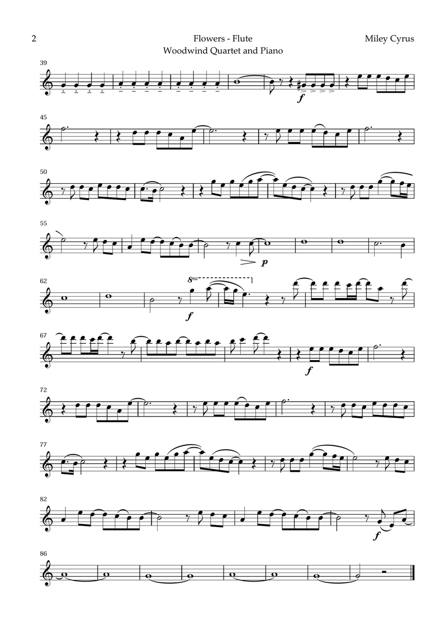 Flowers Woodwind Quartet scores gallery preview page 6
