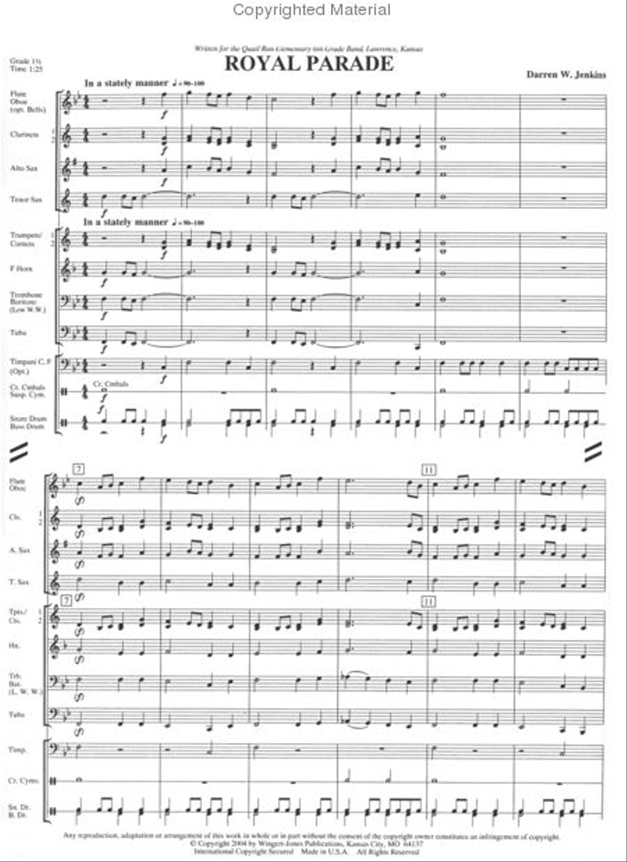 Royal Parade Concert Band scores gallery preview page 2