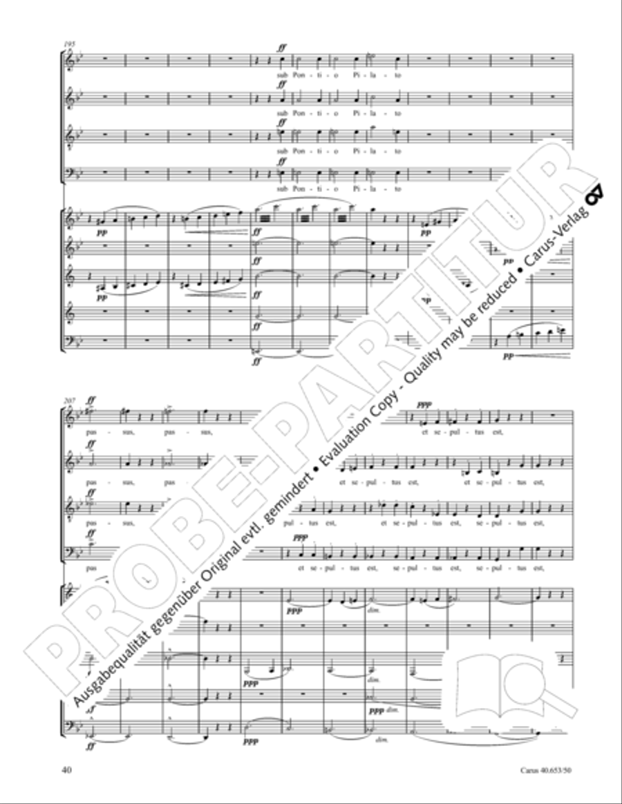 Mass in D Major (Missa in D) 4-Part scores gallery preview page 41
