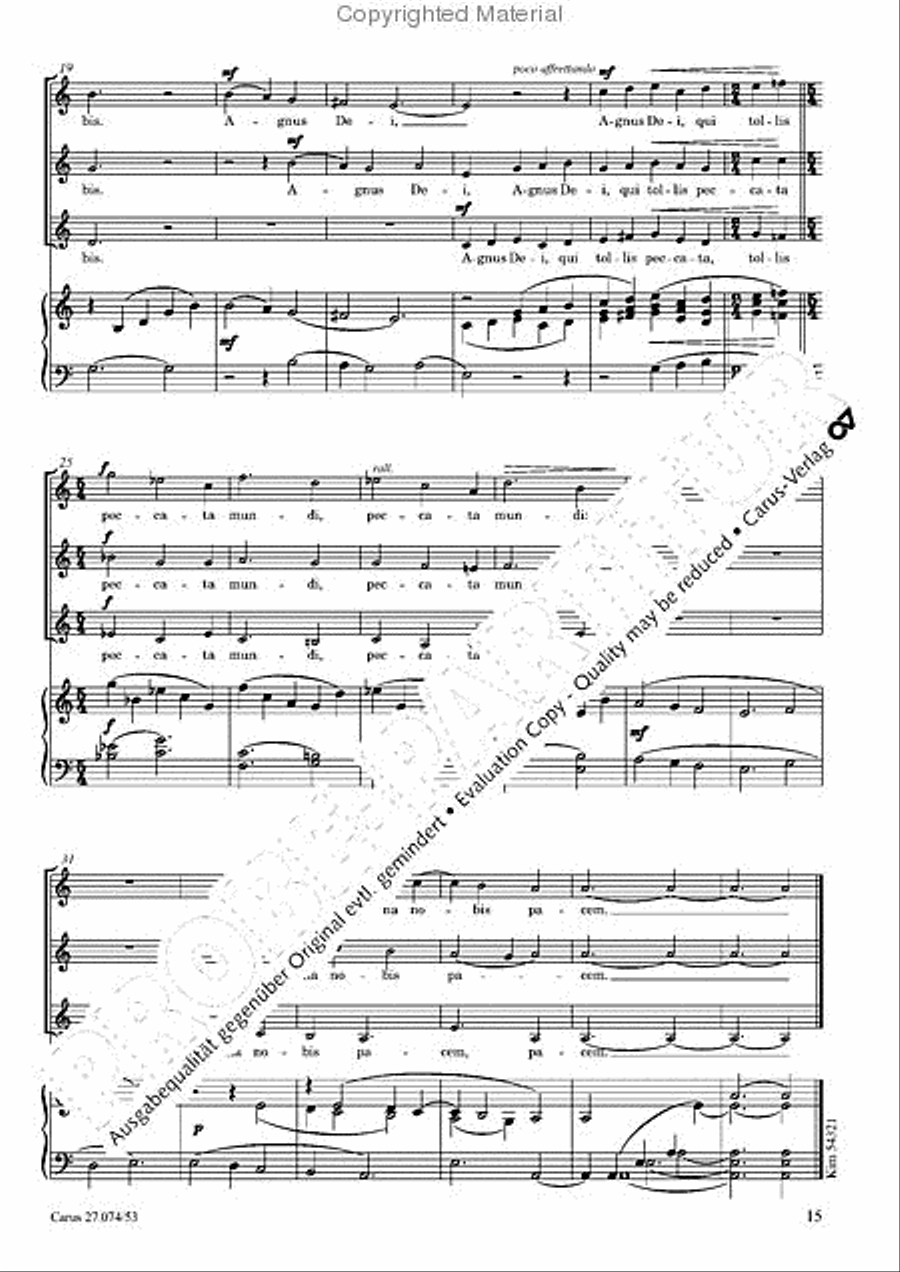 Missa secunda SSA scores gallery preview page 18