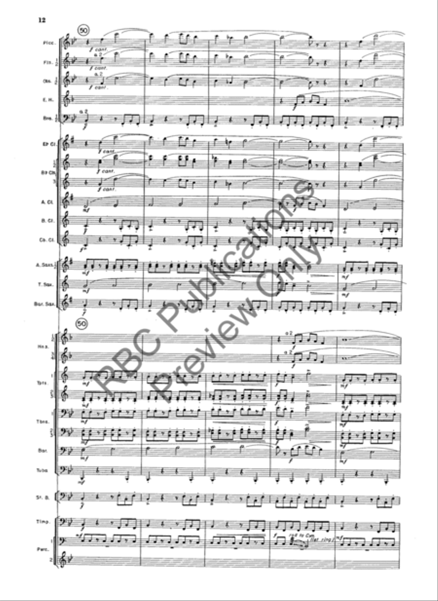 Overture In B Flat Concert Band scores gallery preview page 13