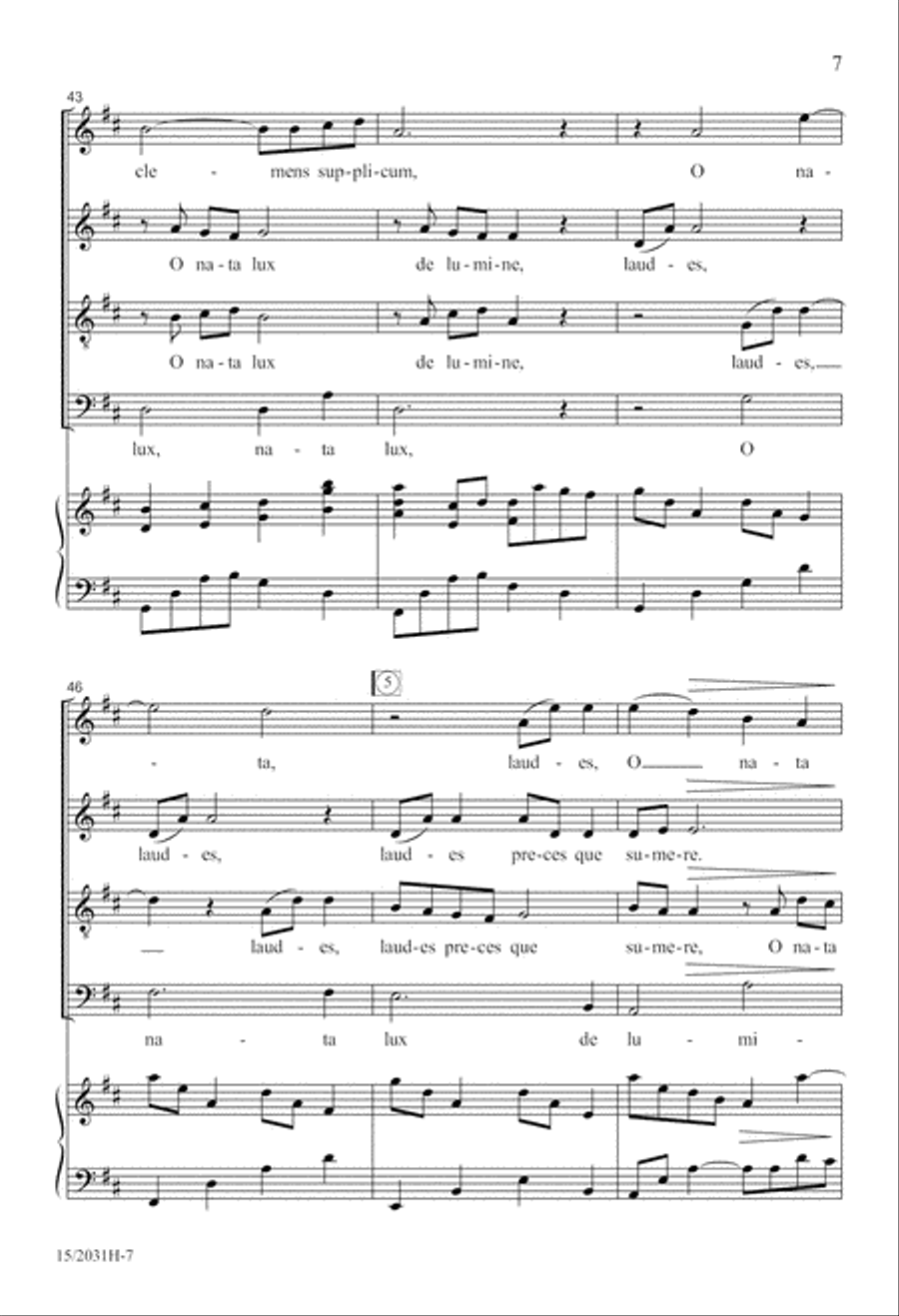 O Nata Lux 4-Part scores gallery preview page 7