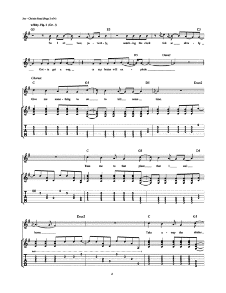 Christie Road Christie Road Electric Guitar scores gallery preview page 2
